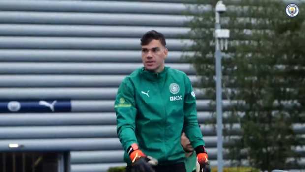 City stars train in the rain ahead of Brighton clash
